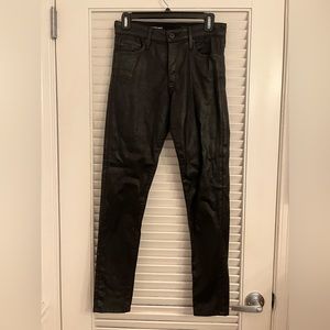 AG Adriano Goldschmied Black Leatherette Jeans
